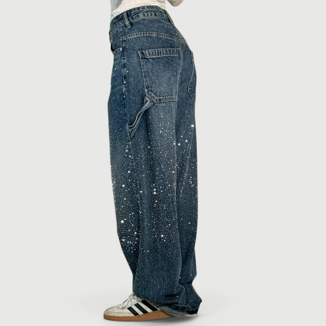 Luna Sparkle Denim – Jeans med avslappnad passform