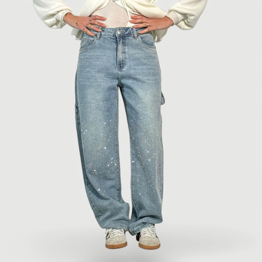 Luna Sparkle Denim – Jeans med avslappnad passform