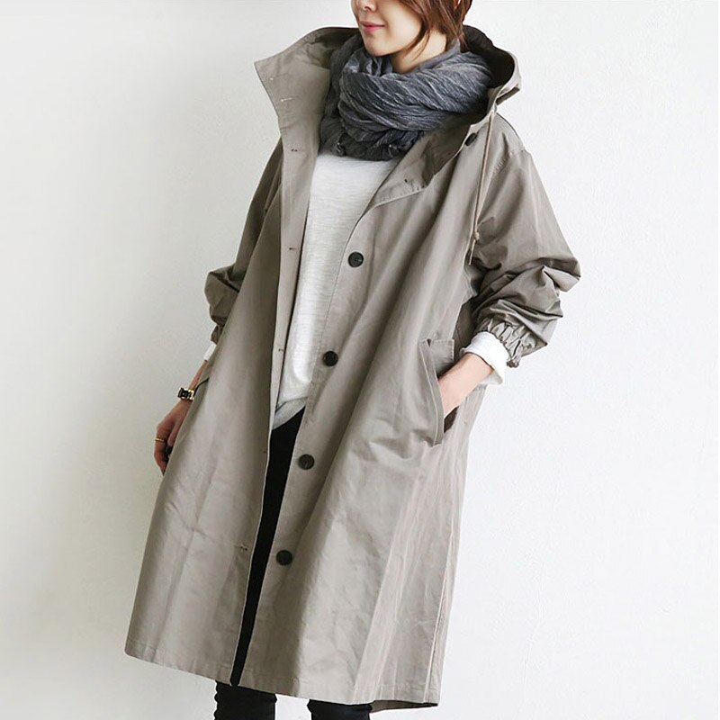 Elena | Trenchcoat med huva