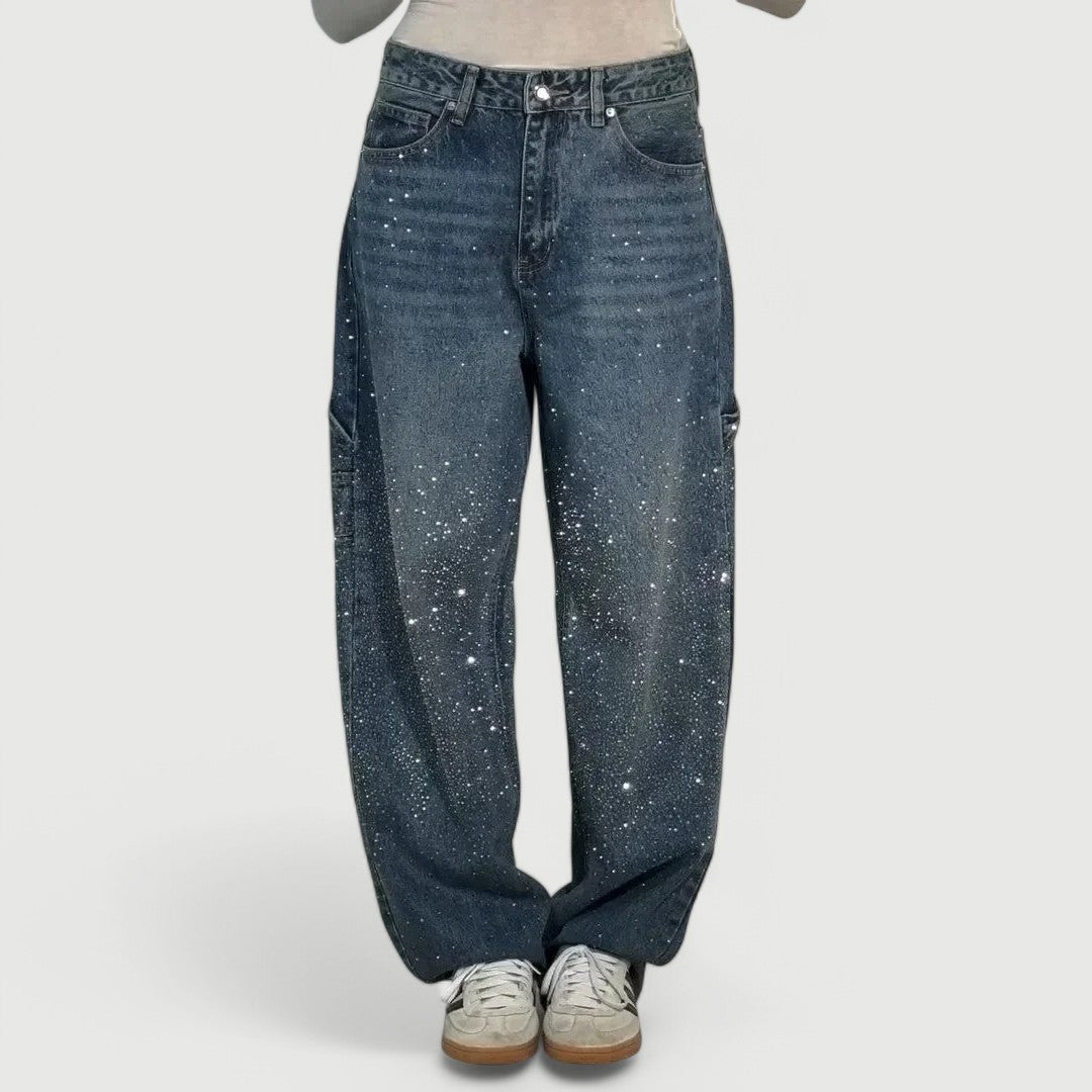 Luna Sparkle Denim – Jeans med avslappnad passform