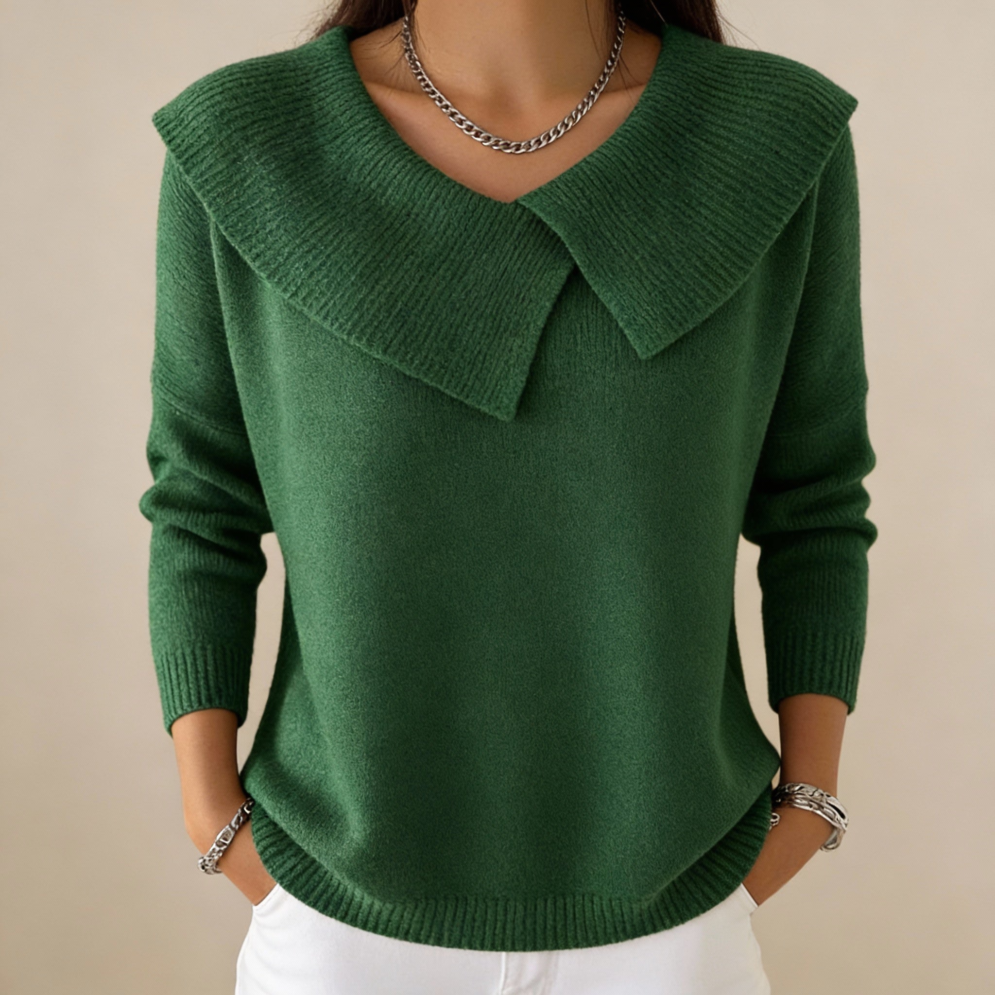 Maja | Varm tröja med mjuk krage