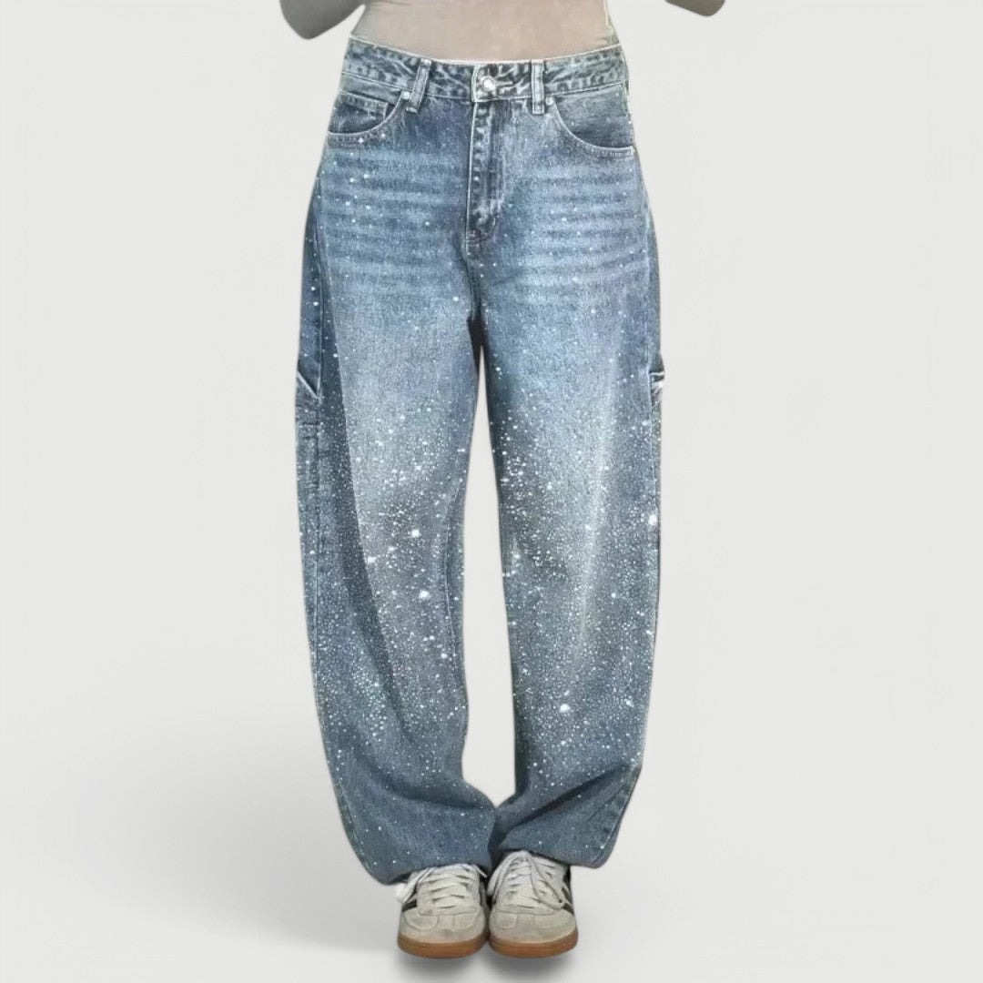 Luna Sparkle Denim – Jeans med avslappnad passform